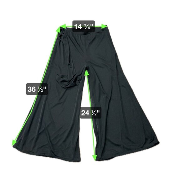 MSK Womens Black Wide Leg Wrap Tie Palazzo Pants Sz M - Picture 9 of 9